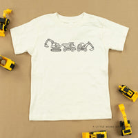 3 In a Row - Construction Trucks - Child Tee