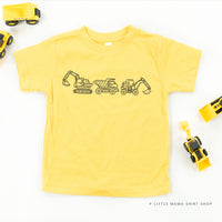 3 In a Row - Construction Trucks - Child Tee