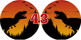 T rex headlight decal