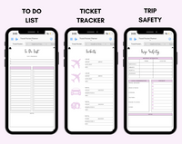 Digital Travel Phone Planner Purple