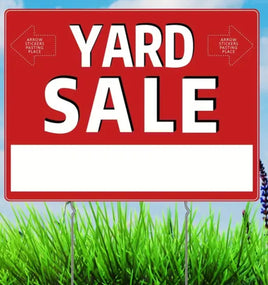 16 X 12 Inch Double Sided Large Yard Sale Signs