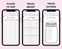 Digital Travel Phone Planner Pink