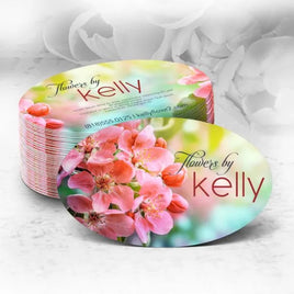 (16PT C2S) Oval Business Cards 2" x 3.5"
