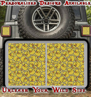 Yellow ducks Taillight cover decal 5