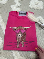 Highland Cow Valentines Graphic