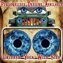 Blue eyes for a round headlight decal 60