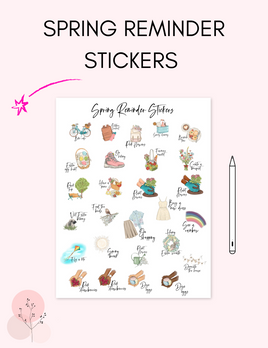 Digital Spring Reminder Stickers