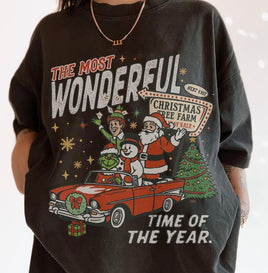 It's The Most Wonderful Time Christmas Comfort Colors T-Shirt/Crewneck