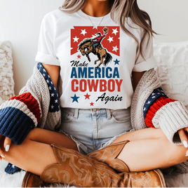 4th of July Make America Cowboy Again T-shirt