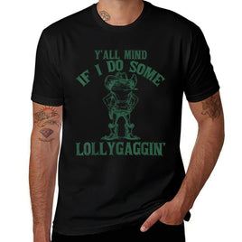 Yall Mind If I Do Some Lollygaggin Funny Cowboy Frog  Trendy Pattern T-Shirt