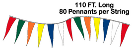 Change of Pace Pennant String - 6 x 18 Triangle - 110 ft Long