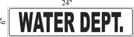 WATER DEPT. MAGNETIC SIGN 24X6"