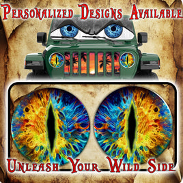 gold and blue moon cat eye for the headlight 70