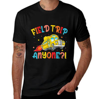 Field Trip Anyone School Trips Field Day 2025 Teachers Kids  Oversized Silhouette T-Shirt
