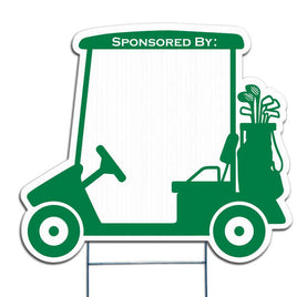 Golf Hole Sponsor Sign - Golf Cart - Blank