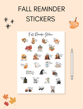Digital Fall Reminder Stickers