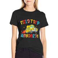 Field Trip Anyone School Trips Field Day 2025 Teachers Kids  Oversized Silhouette T-Shirt