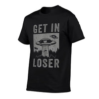 Retro Vintage Get In Loser Funny UFO Alien Abduction  Lightweight T-Shirt