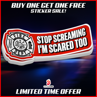 Stop Screaming Fire Sticker