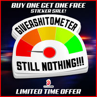 Give A Shit-O-Meter Funny Sticker