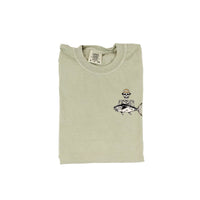 Fishing Skelly - Never Give Up (pf&b) - Comfort Colors Tee