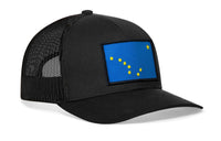 Alaska Flag Trucker Hat  |  Black Alaska Flag Snapback