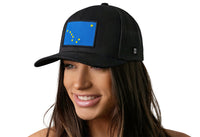 Alaska Flag Trucker Hat  |  Black Alaska Flag Snapback