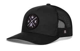 Alaska Trucker Hat  |  Black AK X Snapback