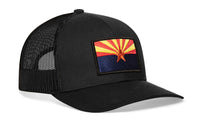 Arizona Flag Trucker Hat  |  Black CA Snapback
