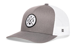 Austin Trucker Hat  |  Gray-White ATX X Snapback