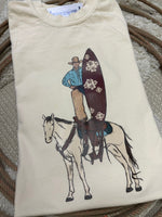 Surfs Up Cowboy graphic tee - Comfort Colors