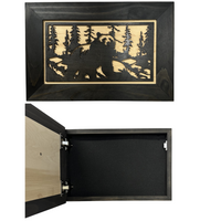 Hidden Black Bear Wall-Mounted Gun Cabinet – Safe Hidden Storage for Firearms