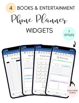 Digital Phone Planner Books & Entertainment Widgets