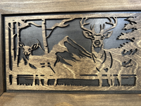 Stylish Buck & Doe Wall-Mounted Gun Cabinet – Elegant Lockable Storage for Your Home