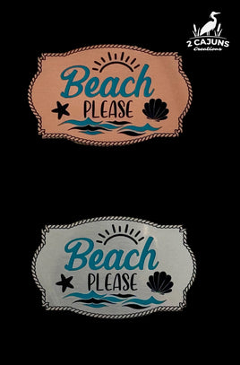 Beach Please Tri-Layer Acrylic Hat Patch