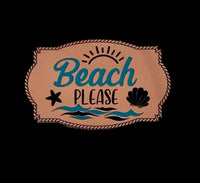 Beach Please Tri-Layer Acrylic Hat Patch