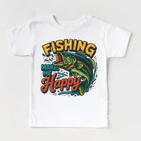 Fishing Make Me Happy Shirt - Bass Fishing Outdoors Tee