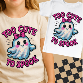 Too Cute To Spook Halloween Shirt - Girls Halloween Tee