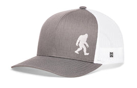 Bigfoot Trucker Hat  |  Gray-White Sasquatch Snapback