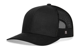 Blank Trucker Hat  |  Black Snapback