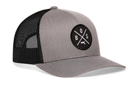 Boston Trucker Hat  |  Gray-Black BOS X Snapback