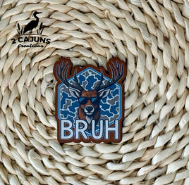 Buck Bruh UV Printed Leatherette Hat Patch