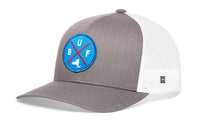 Buffalo Trucker Hat  |  Blue Red BUF X  |  Gray-White Snapback