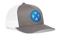 Buffalo Trucker Hat  |  Blue Red BUF X  |  Gray-White Snapback