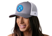 Buffalo Trucker Hat  |  Blue Red BUF X  |  Gray-White Snapback