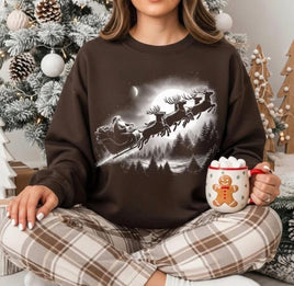 Vintage Santa's Sleigh Christmas Comfort Colors T-Shirt