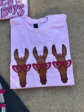 Donkey Love Valentines Graphic