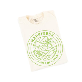 Happiness Comes In Waves - Comfort Colors Tee