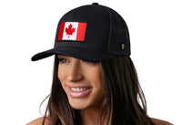 Canada Flag Trucker Hat  |  Black Canadian Snapback