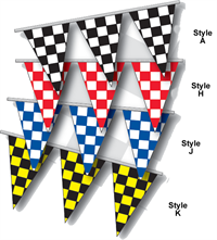 Checkered Flag Pennant Strings - Triangle